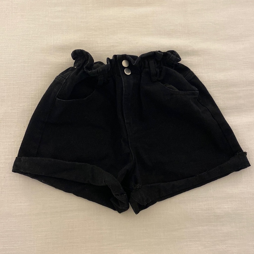 Princess Polly Black Paper Bag Shorts